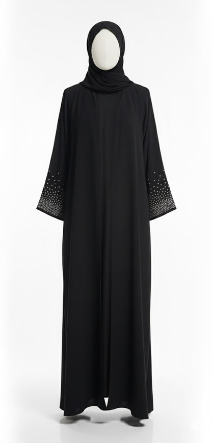 Dubai style abaya with rhinestones