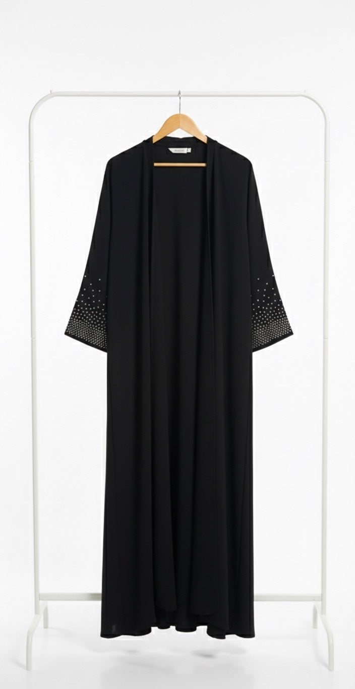 Dubai style abaya with rhinestones