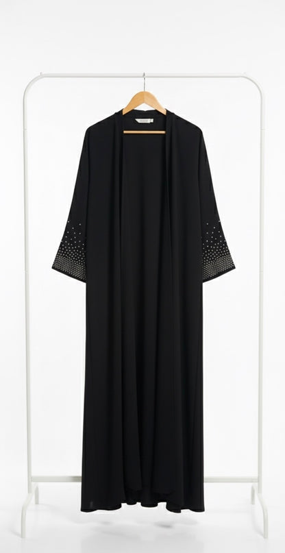 Dubai style abaya with rhinestones