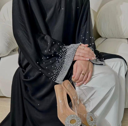 Dubai style abaya with rhinestones